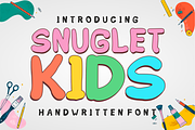 Snuglet Kids - Playful Display Font, a Handwritten Font by KiddoGlyphs Studio (Thumbnail 1 of 4)