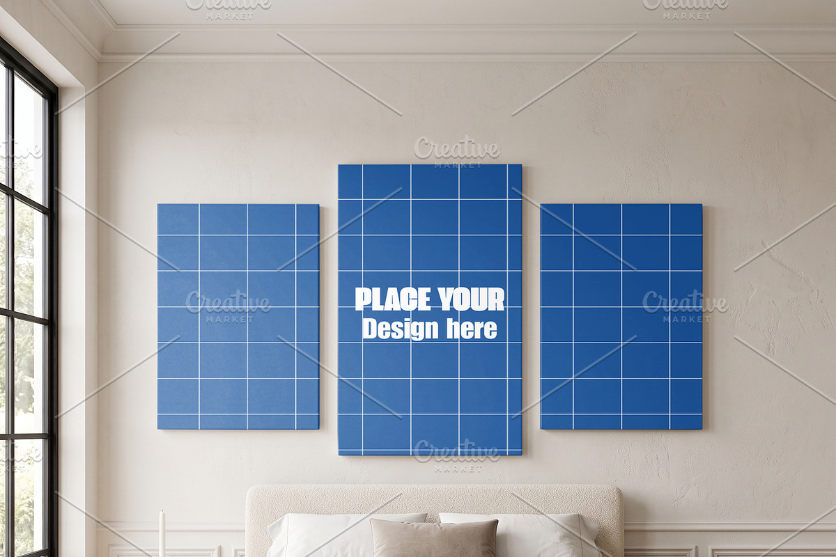 Triptych Wall Art Mockup, a Household Mockup by Pixel Foundry (Photo 5 of 6)
