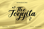 The Joejeita - Script style font, a Script Font by mahstudios (Thumbnail 1 of 8)