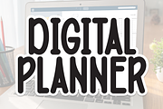 Digital Planner | Script Font, a Script Font by Scratchones (Thumbnail 1 of 8)