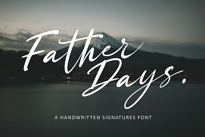 Father Days, a Script Font by Struggle Studio