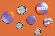 Pins Mockup, an Advertising Mockup by skybluecreative (Thumbnail 1 of 3)