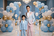 Blue Birthday Balloon Backdrops, a Background Graphic by 3Motional (Thumbnail 5 of 20)