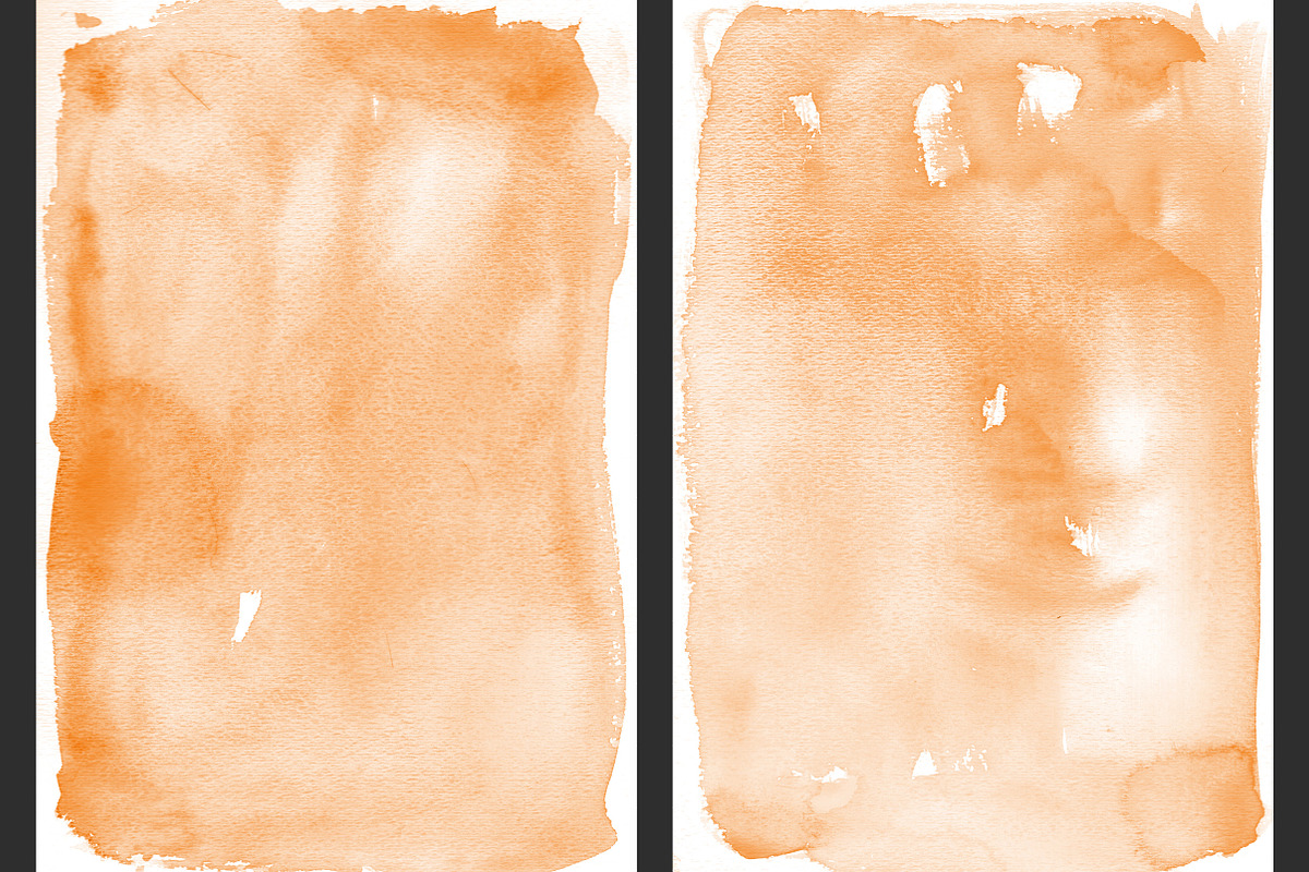 Orange Ombre Watercolor Backgrounds, a Texture Graphic by M. by mprintly (Photo 6 of 6)