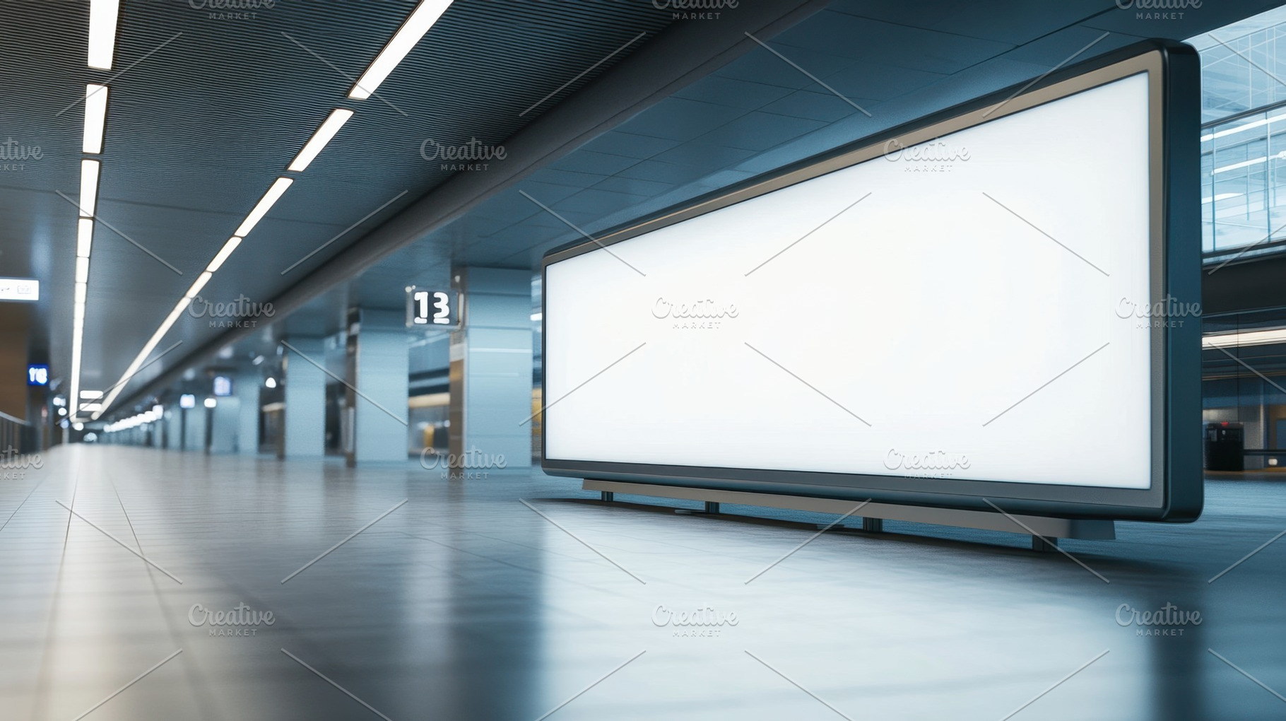 Empty ad space in subway, a Photo by Beautiful things