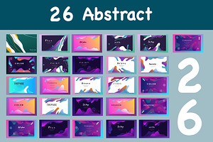 26 abstract gradient background set, a Decorative Illustration by foxndeer