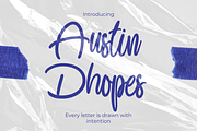Austin Dhopes, a Script Font by Gatype (Thumbnail 1 of 11)
