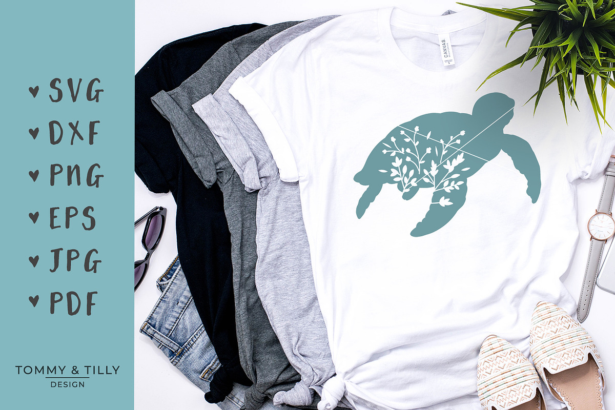 Turtle Silhouette - SVG & Clipart, an Object Graphic by Tommy & Tilly Design (Photo 2 of 4)