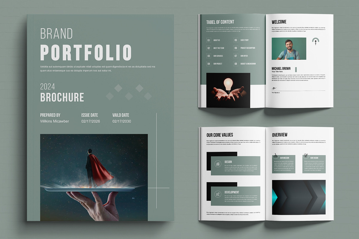 Brand Portfolio Brochure Layout, a Brochure Template by MightyDesign (Photo 1 of 7)