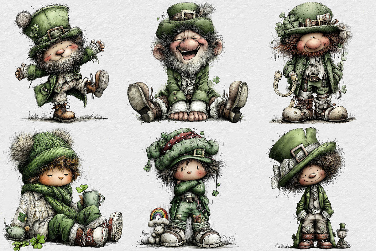 St Patricks Day Leprechaun Clipart, an Illustration by DreamCafeArt (Photo 4 of 6)