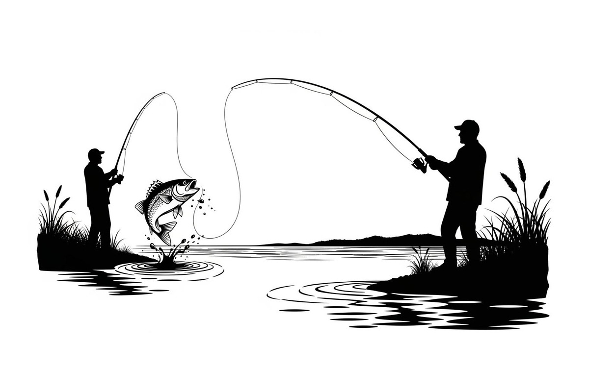 Fishing Silhouette Vector Bundle, an Illustration by hafijul (Photo 50 of 51)