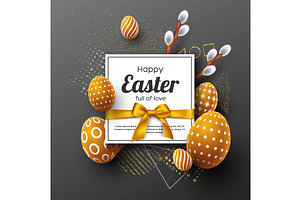 Easter holiday greeting card., a Poster Template by Liudmyla Matviiets