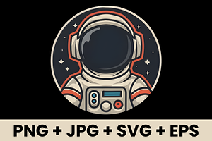 Minimalist Astronaut Space Lover SVG