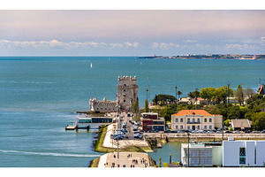 View of Belem tower in Lisbon - Portugal, an Architecture Photo by Leonid Andronov