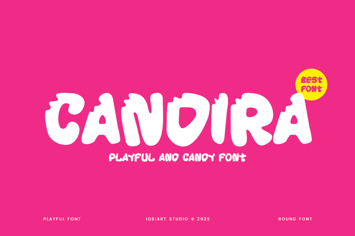 Candira - Candy Font, a Sans Serif Font by Iqsiart Studio (Photo 1 of 10)