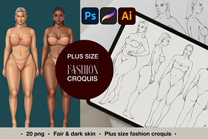 Plus Size Female Fashion Figure, a Person Illustration by designs.svkl