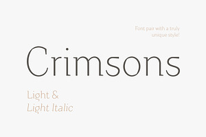 CrimsonsLight & Light Italic