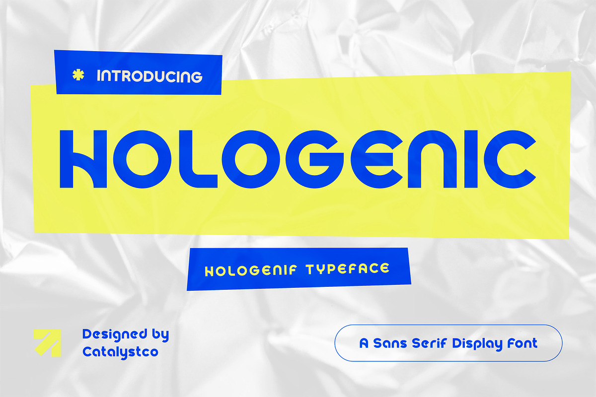 Hologenic Sans Serif Font, a Sans Serif Font by Catalystco Studio (Photo 1 of 7)