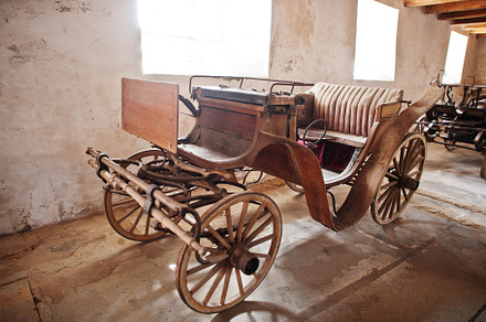 Old carriage at Veveri castle, Czech republic. Brno city , South, a Transportation Photo by AS photostudio