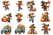 Halloween Scarecrows clipart, an Illustration by Designworld (Thumbnail 3 of 5)