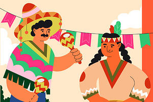 Cream Festivities Illustration, a Person Illustration by graphicook