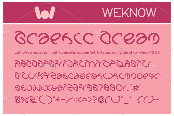 Graphic Dream font preview 7
