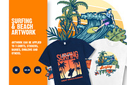surfing T-Shirt design BUNDEL, an Object Illustration by grindstudio (Thumbnail 1 of 5)
