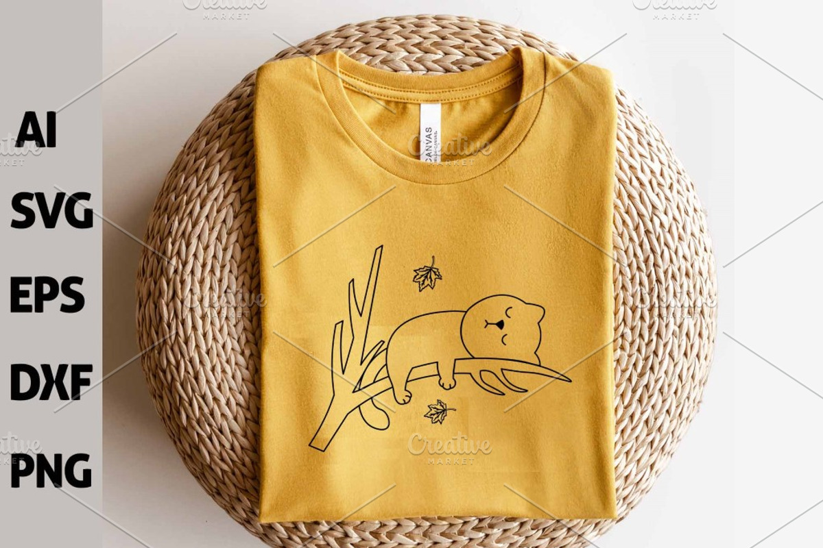 Funny Autumn Kawaii Cats Outline, an Animal Illustration by ARTify Illustrations (Photo 7 of 7)