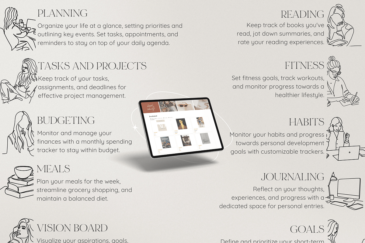Notion Life Planner, a Websites & App Template by Asha Glenn Design Studio (Photo 8 of 12)