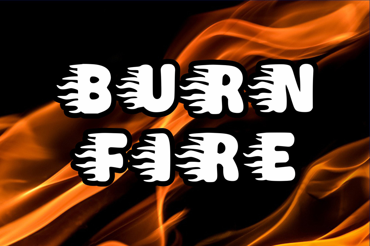 Fire Blaze - Flame Font, a Font by Fourteen Letter (Photo 8 of 9)