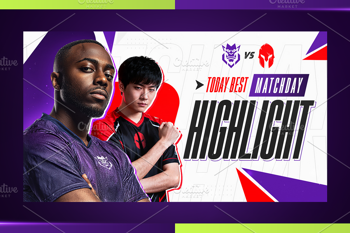 Esports YouTube Thumbnail Pack, a Social Media Template by OnurDemircan (Photo 3 of 6)