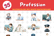Profession watercolor Jpg Background, a Person Illustration by John_Walker (Thumbnail 1 of 3)