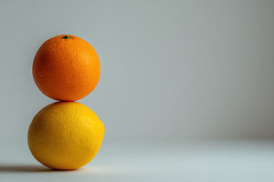Fruits stacked on a plain background, a Photo by Beautiful things