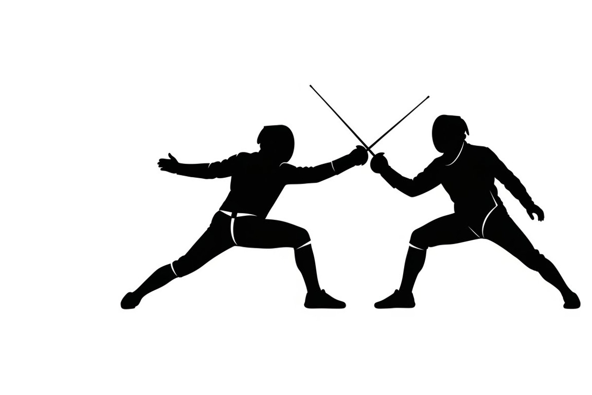 An elegant Fencing Duel Silhouettes, an Illustration by Amazin_art (Photo 8 of 31)