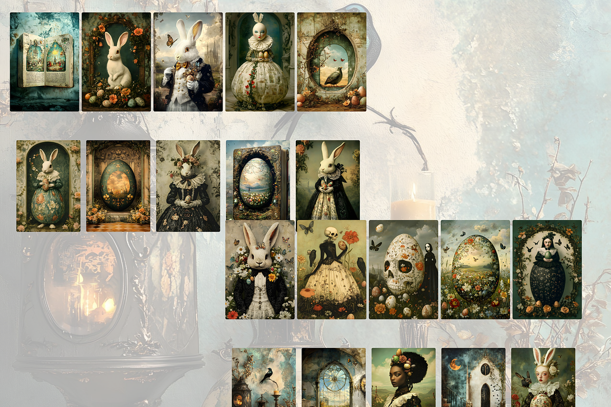 SURREAL GOTHIC EASTER JUNK JOURNAL, a Seasonal Illustration by Daring Digies (Photo 4 of 10)
