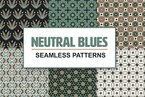 Blue Earth Seamless Patterns Bundle