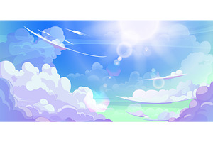 Anime Cloud In Blue Heaven Sky