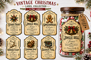 Vintage Christmas Apothecary Labels, a Seasonal Illustration by Rose Art (Thumbnail 1 of 3)