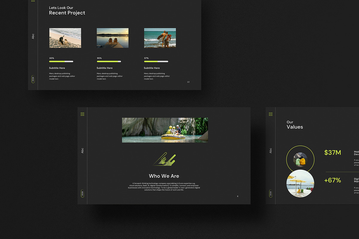 Modern Tech Company Profile Template, a Presentation Template by ...