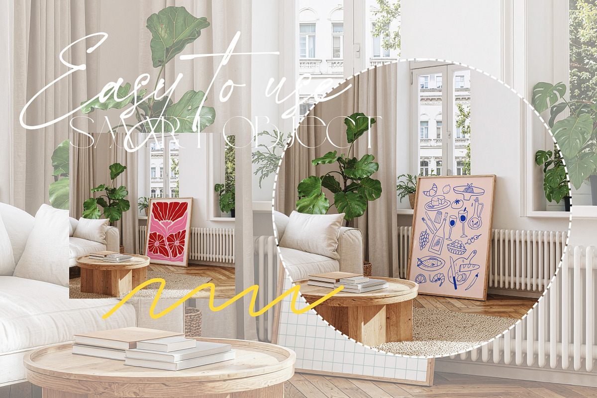 4x Bundle Interior Frame Mockups, an Advertising Mockup by First Impression Mockups (Photo 2 of 7)