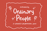 Ordinary People Handwritten Fonts, a Handwritten Font by tomatstudio (Thumbnail 1 of 6)