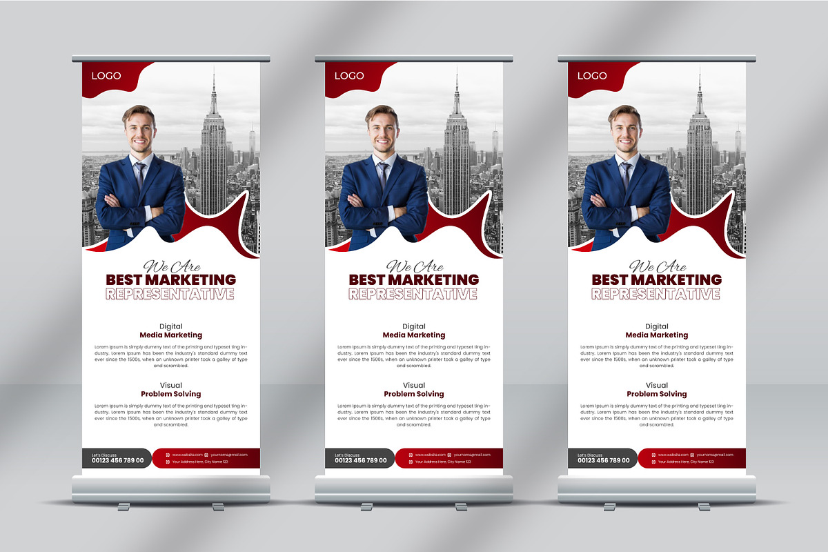 Corporate Roll-Up Banner Design, a Flyer Template by MxVect Stock (Photo 2 of 2)