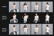 4 Mockup Woman V-Neck T-Shirt, a Shirt Mockup by Grow Design Craft Studio (Thumbnail 9 of 9)