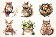 Boho Woodland Creatures Animals, an Illustration by Dream Creation (Thumbnail 2 of 7)