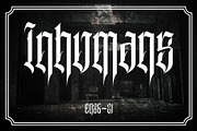 Inhumans, a Blackletter Font by EN86-21 (Thumbnail 1 of 9)