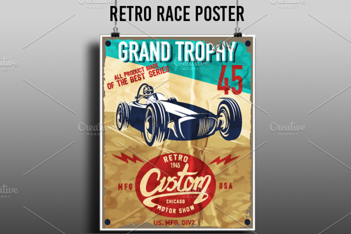Retro race posters, an Education Illustration by swsctn
