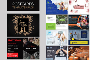 10 Postcards Templates Pack