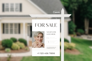 Real Estate Yard Sign For Sale