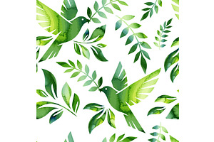 Seamless background with watercolor, an Illustration by Nenahliadava Design