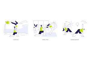 Yoga types isolated cartoon vector, a Person Illustration by Visual Generation